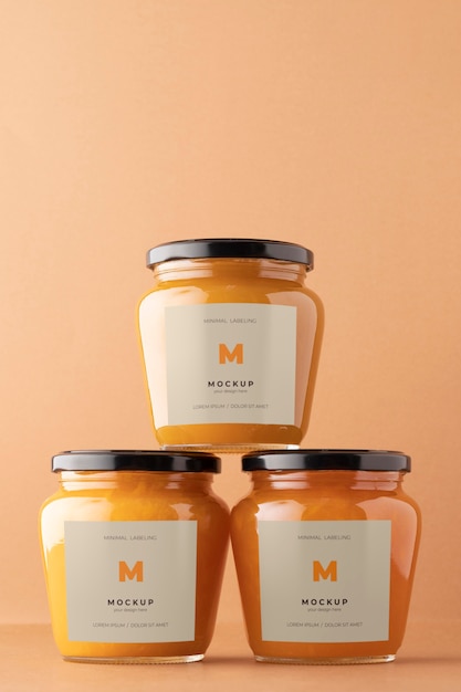 PSD minimal jar labeling mockup