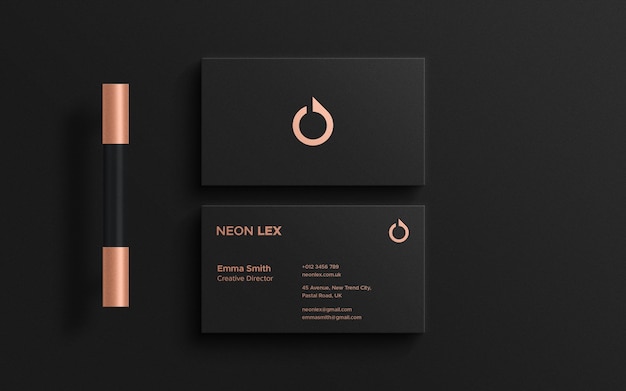 Minimal luxury business card mockup