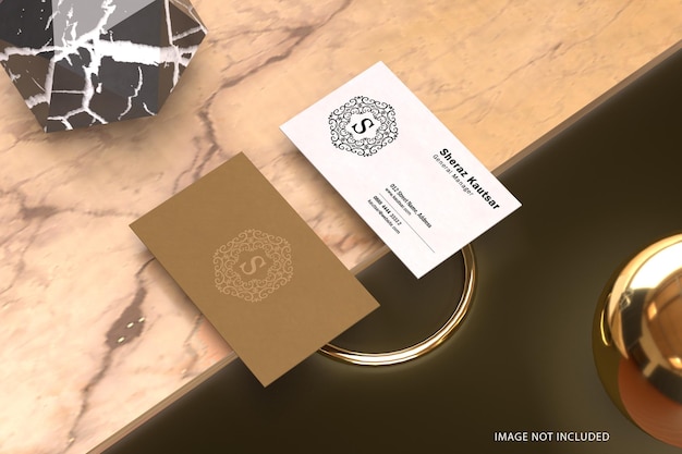 PSD minimal luxury business card mockup