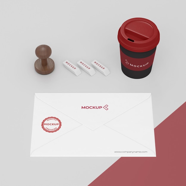 Minimal mock-up stationery assortment