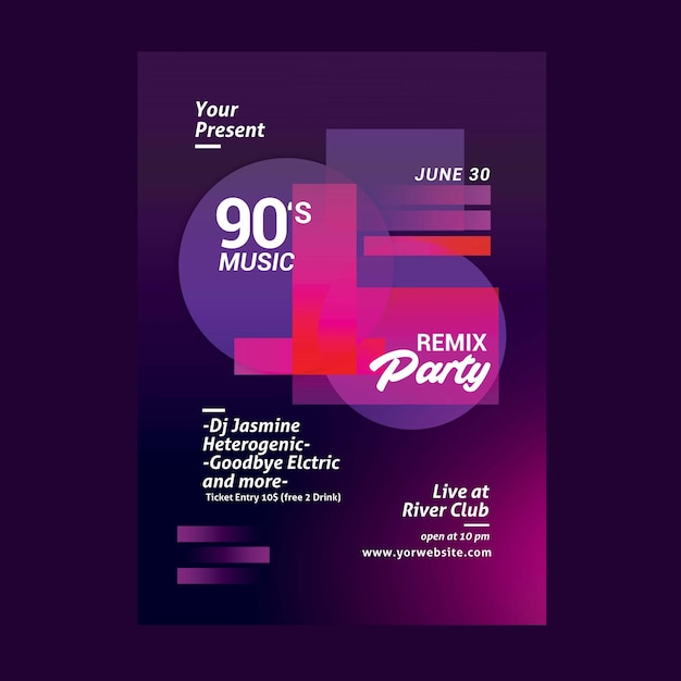Minimal Music Flyer Template