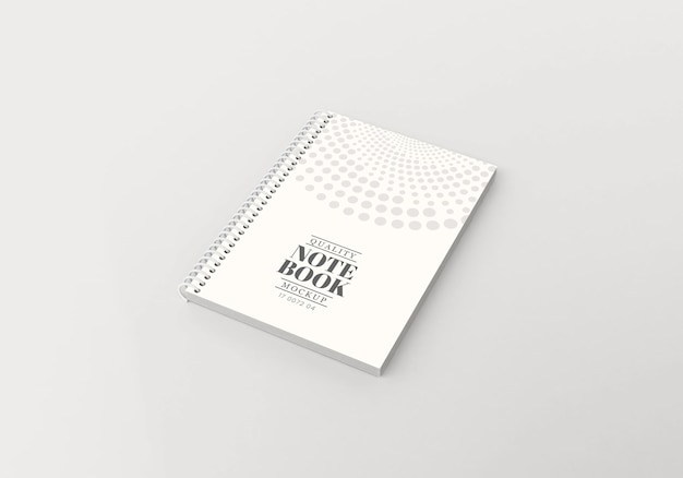 Minimal notebook mockup