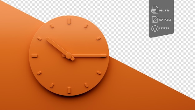オレンジ色の時計 10時15分10分39分10分15分または10時15分3dイラスト