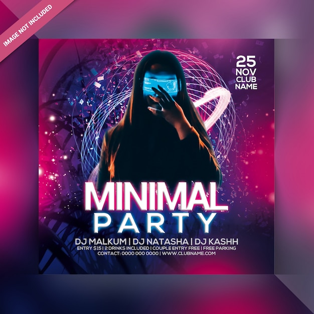 PSD minimal party flyer