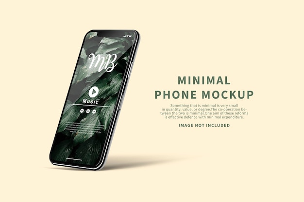 PSD minimal phone screen mockup