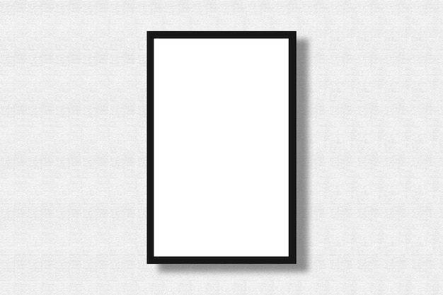 PSD minimal photo frame mockup white textured background