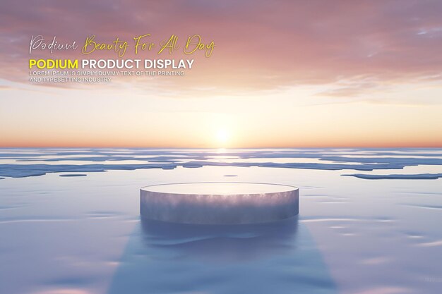 PSD minimal podium for product display stage display mockup for show product presentation