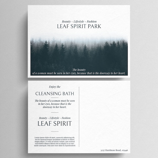 Minimal postcard template