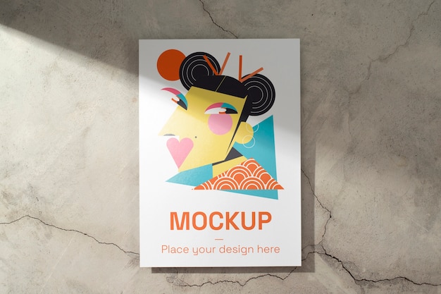 PSD mockup decorativo poster minimo