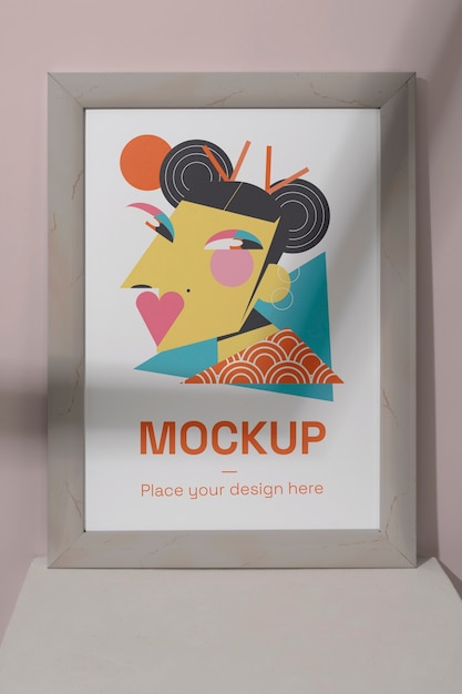 PSD mockup decorativo poster minimo