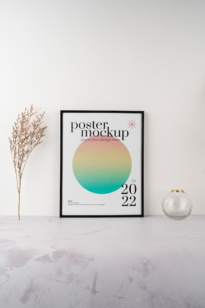 PSD minimal poster mock-up design