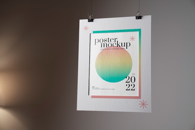 PSD minimal poster mock-up design