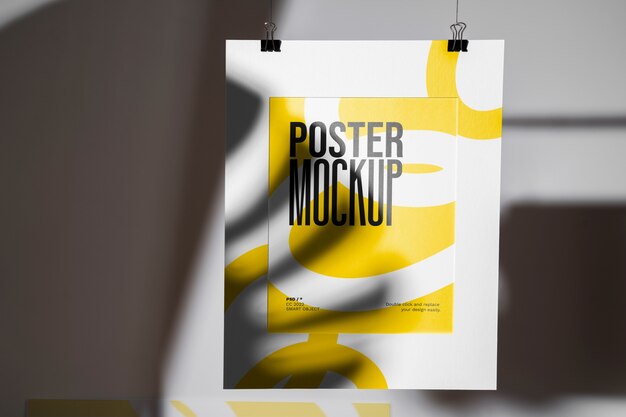 PSD design minimale del mock-up del poster