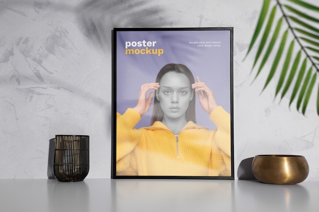 PSD minimal poster mock-up design