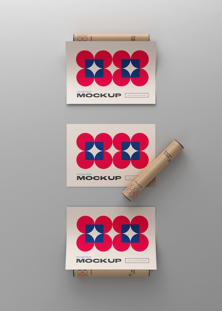 Design mockup poster minimo