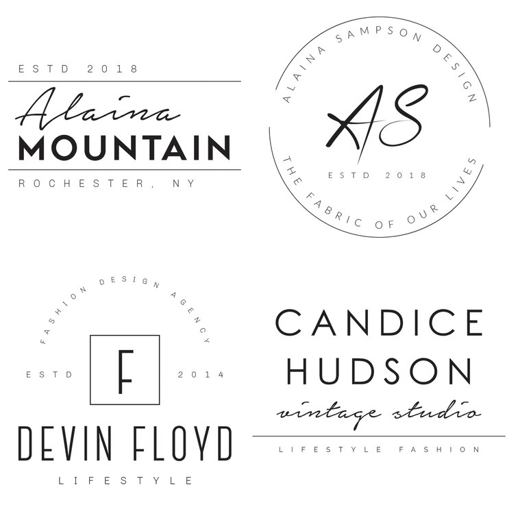 PSD minimal premade logo psd