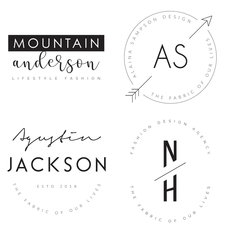 PSD minimal premade logo psd