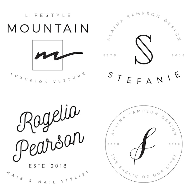 Minimal premade logo psd