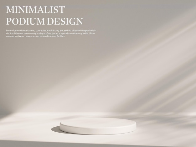 Minimal premium podium for product showcase on brown background