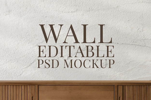 Minimal product backdrop psd with wooden cabinet