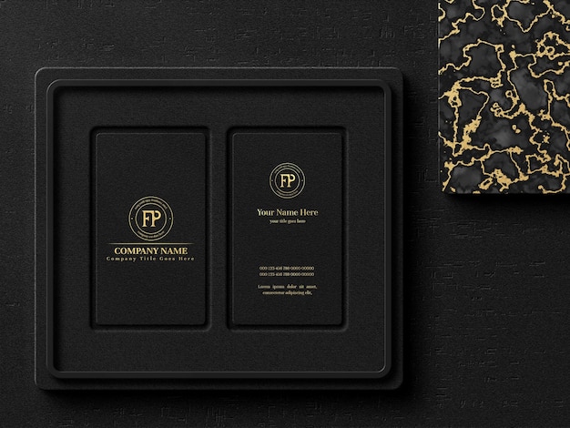 Minimal and professional business card mockup