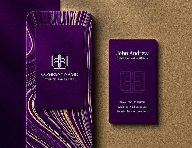 PSD minimal and professional business card mockup