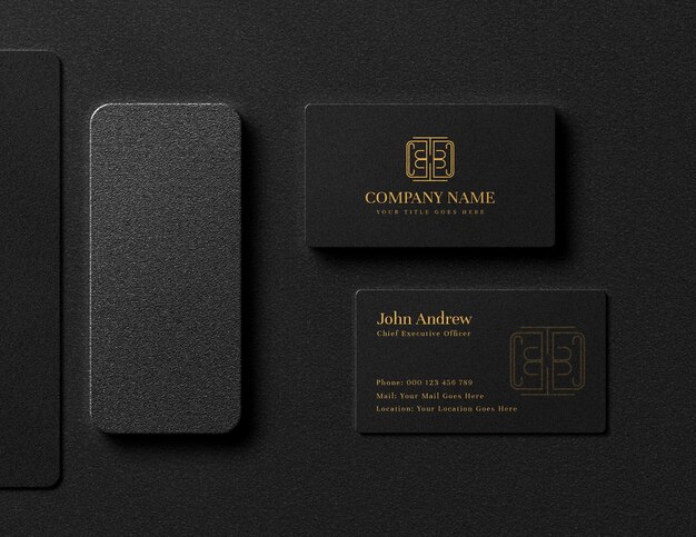 PSD minimal and professional business card mockup