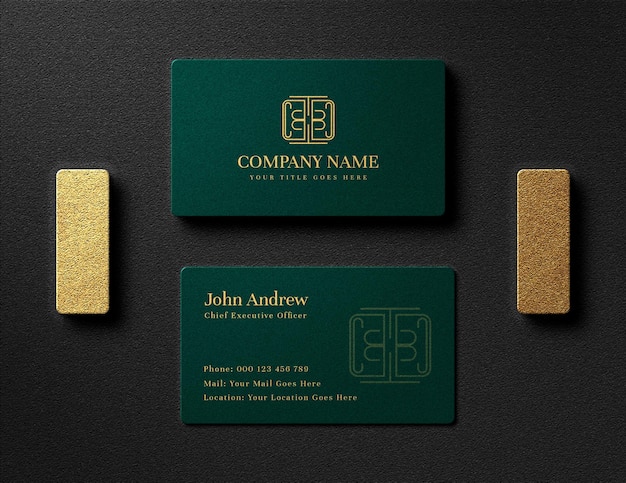 PSD minimal and professional business card mockup