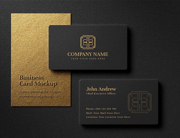 PSD minimal and professional business card mockup