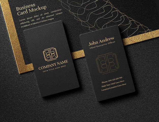 PSD minimal and professional business card mockup