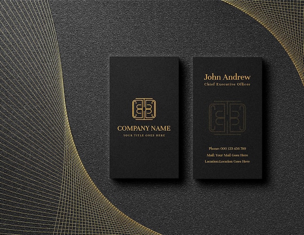 PSD minimal and professional business card mockup