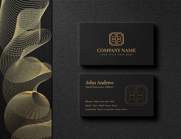 PSD minimal and professional business card mockup