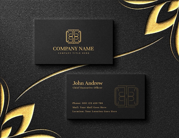 PSD minimal and professional business card mockup