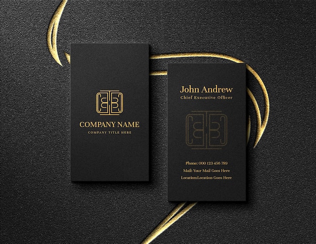 PSD minimal and professional business card mockup