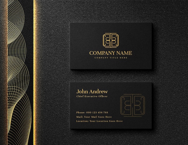 Minimal and professional business card mockup