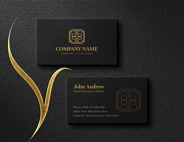 PSD minimal and professional business card mockup