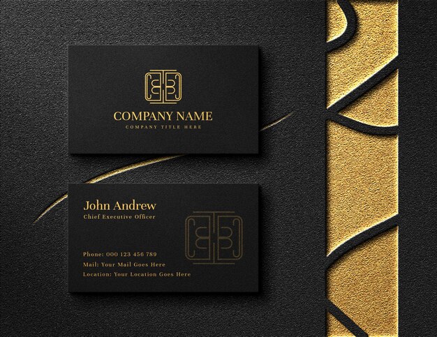 PSD minimal and professional business card mockup