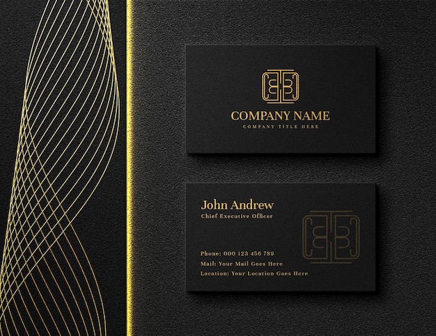 PSD minimal and professional business card mockup