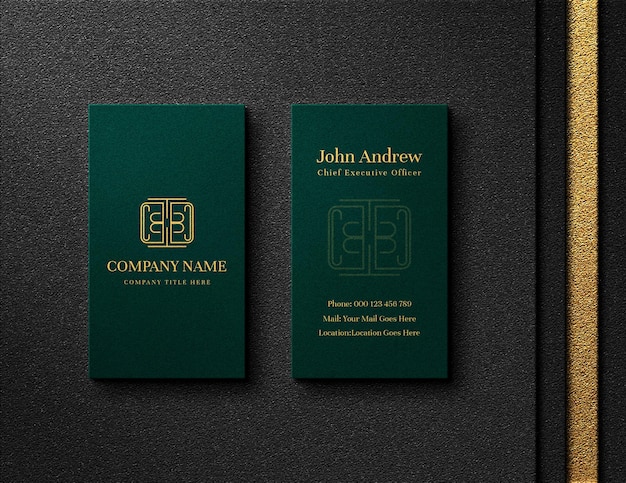 PSD minimal and professional business card mockup