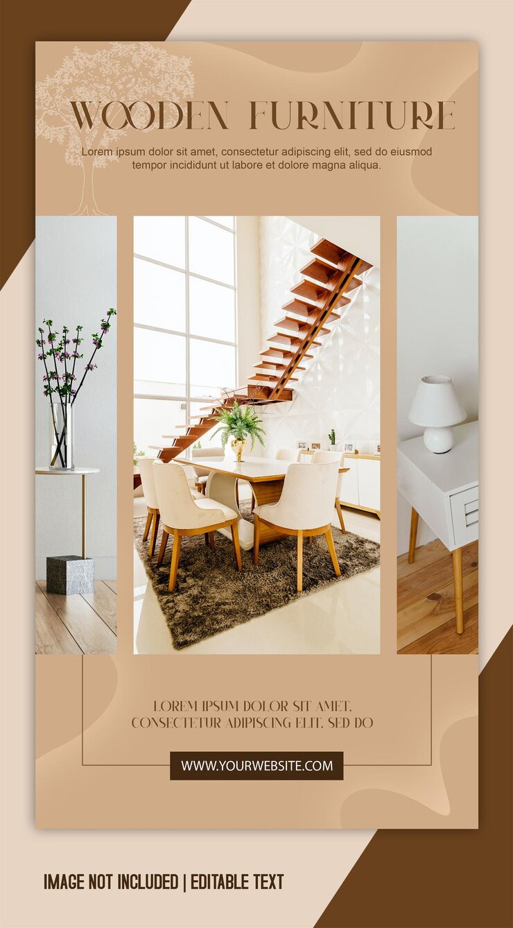 PSD minimal psd furniture marketing social media story template