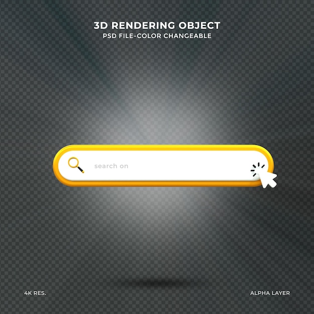 minimal realistic blank 3d search bar on pink background web search concept 3d rendering