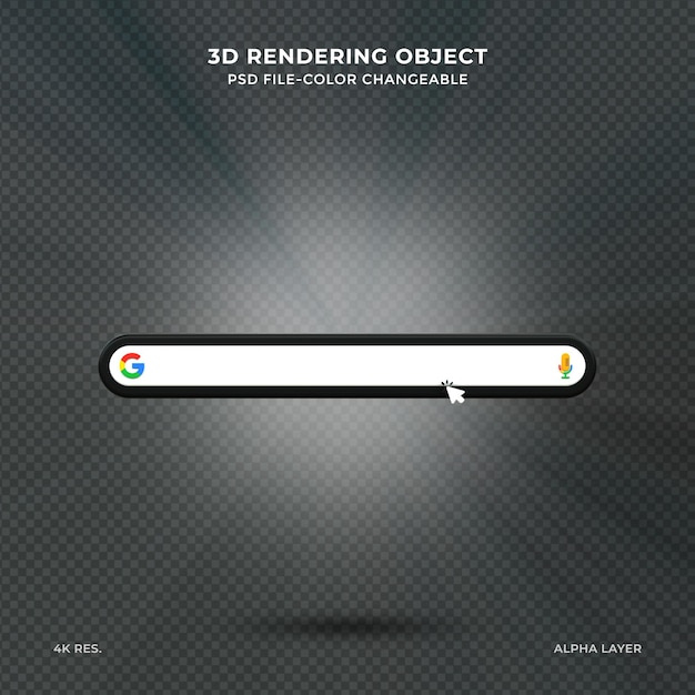 minimal realistic blank 3d search bar on pink background web search concept 3d rendering