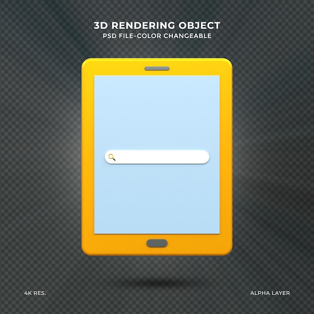 PSD minimal realistic blank 3d search bar on pink background web search concept 3d rendering