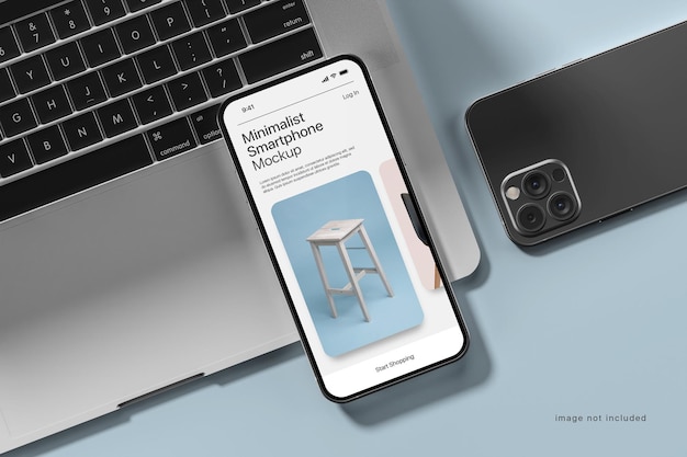 最小限のスマートフォン モックアップ プレミアム