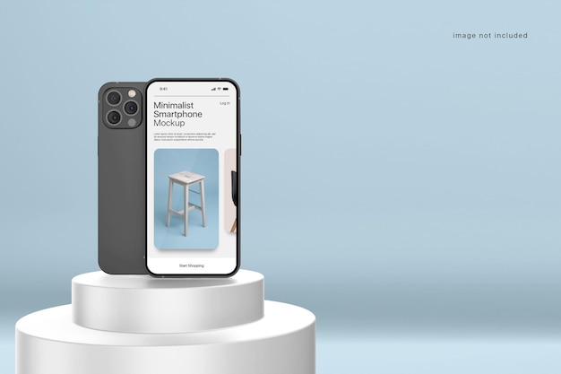 Minimal smartphone mockup premium