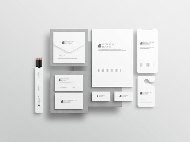 Mockup set stazionario minimo