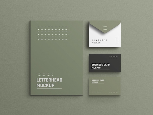 Minimal stationery corporate identity mockup design
