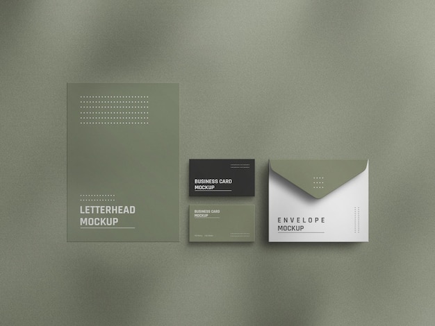 Minimal stationery corporate identity mockup design