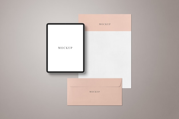 Mockup minimale di cancelleria