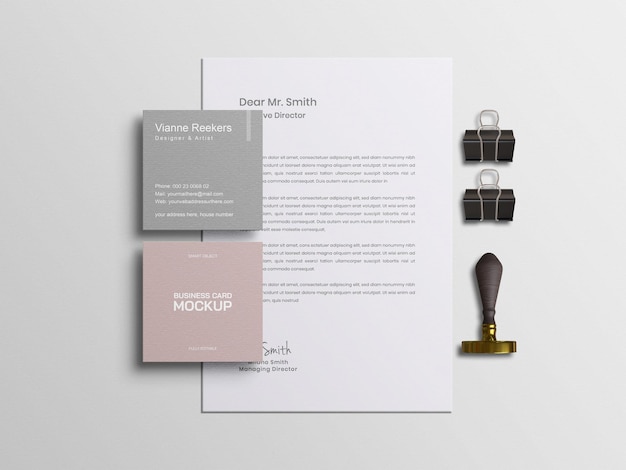 Minimal stationery mockup